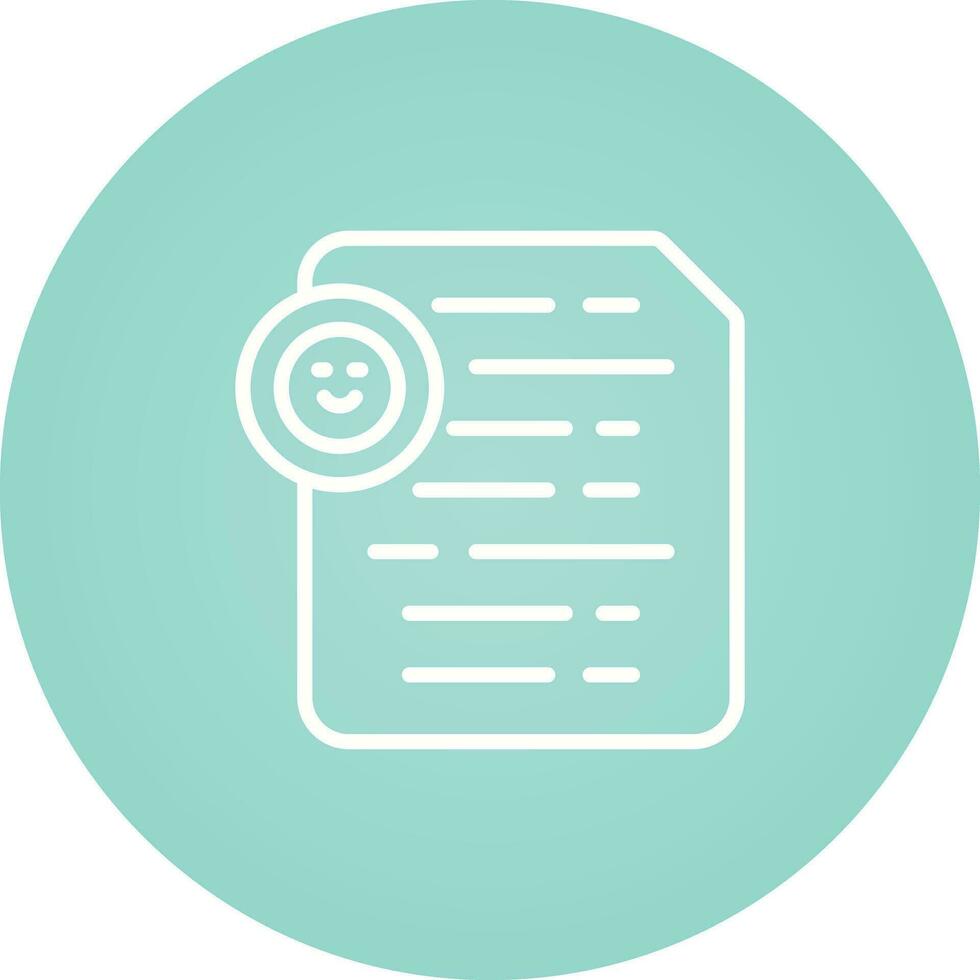 Document Insert Emoji Vector Icon