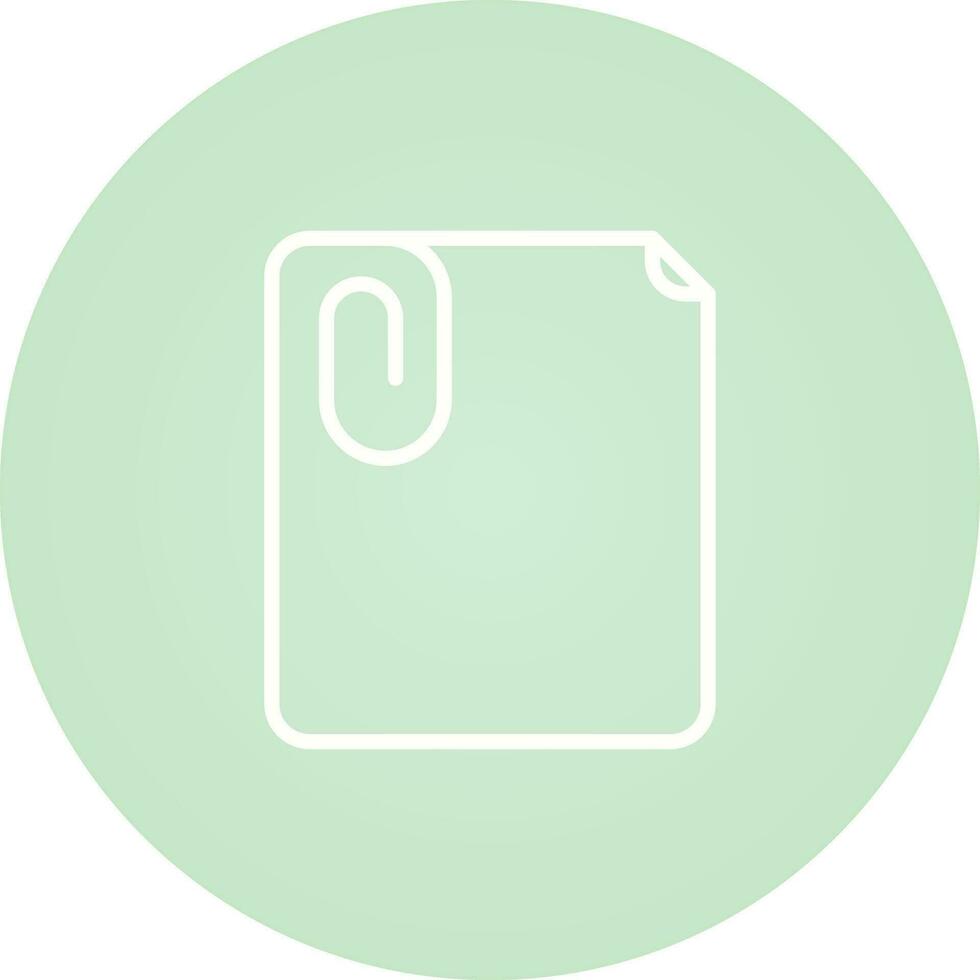 Paperclip with paper Vector Icon