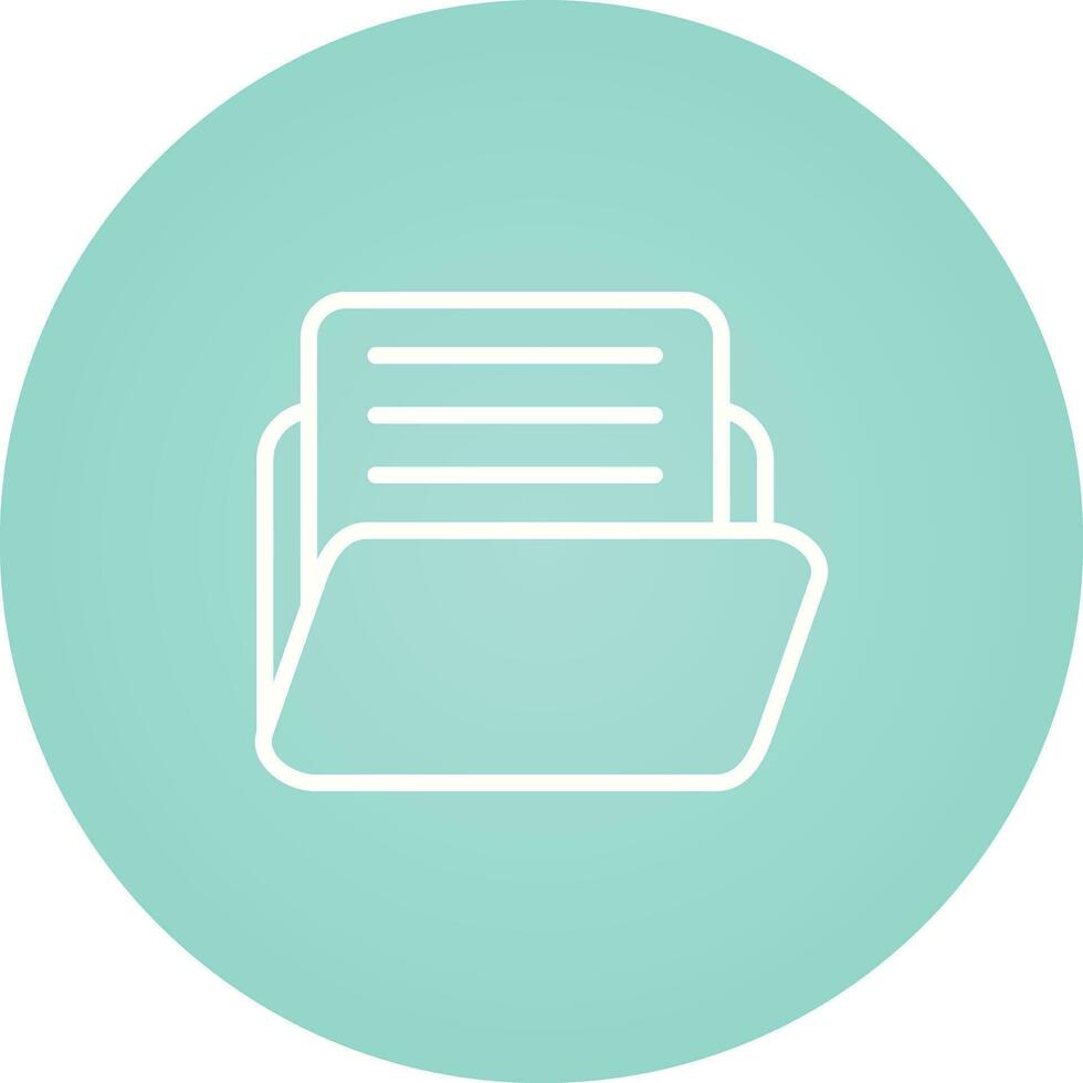 Document with folder Vector Icon