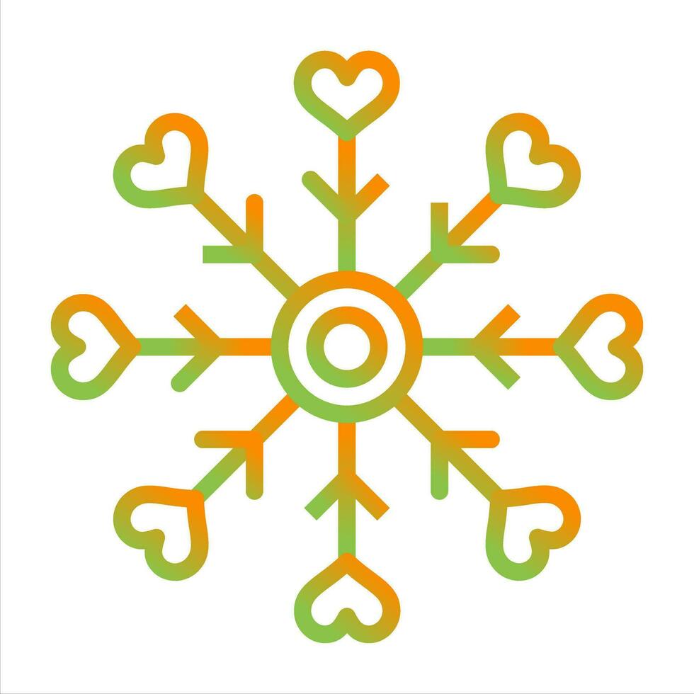 Love snowflake Vector Icon