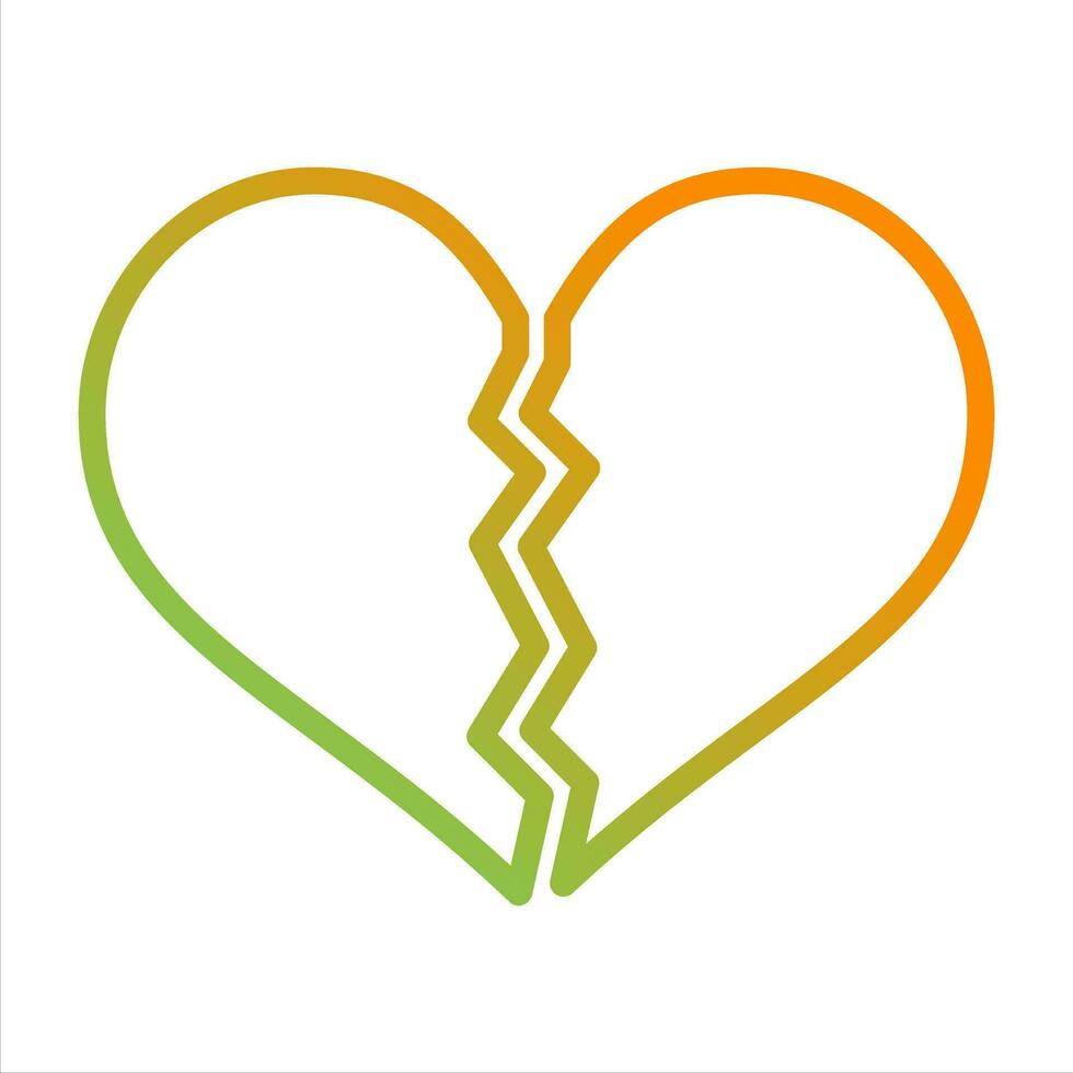 Broken Heart Vector Icon