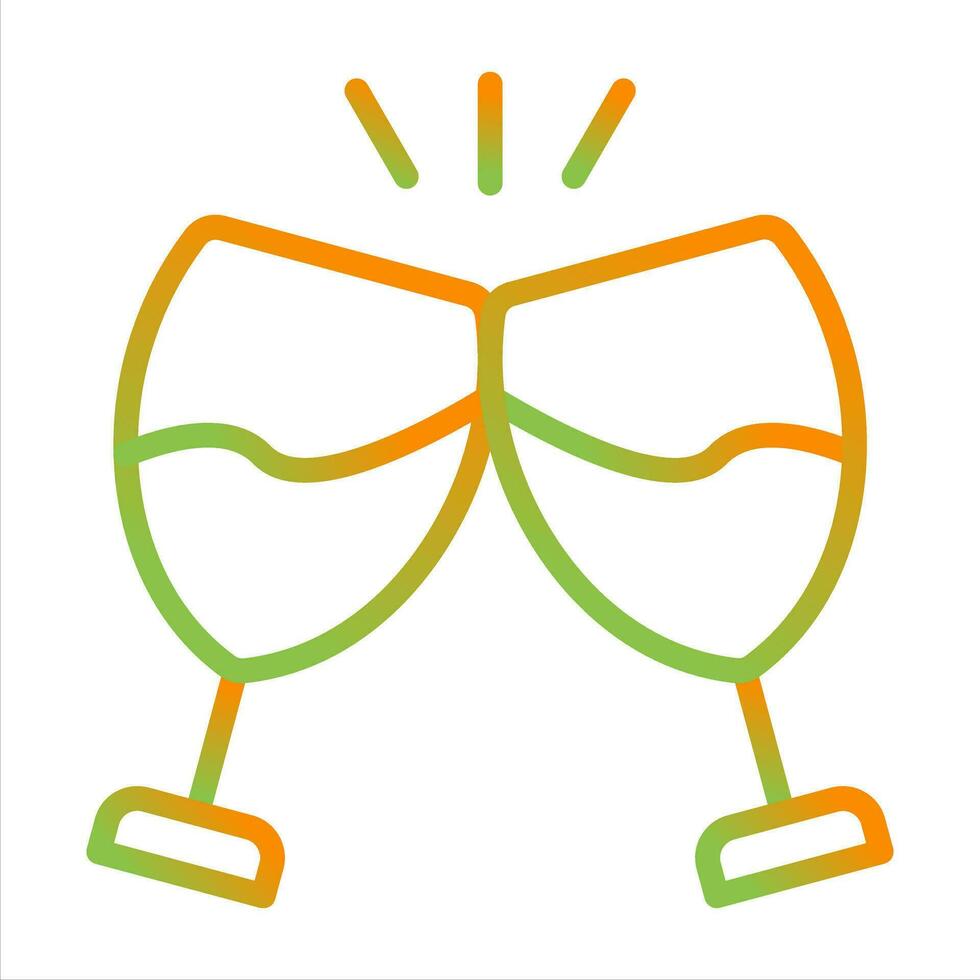 Champagne toast Vector Icon