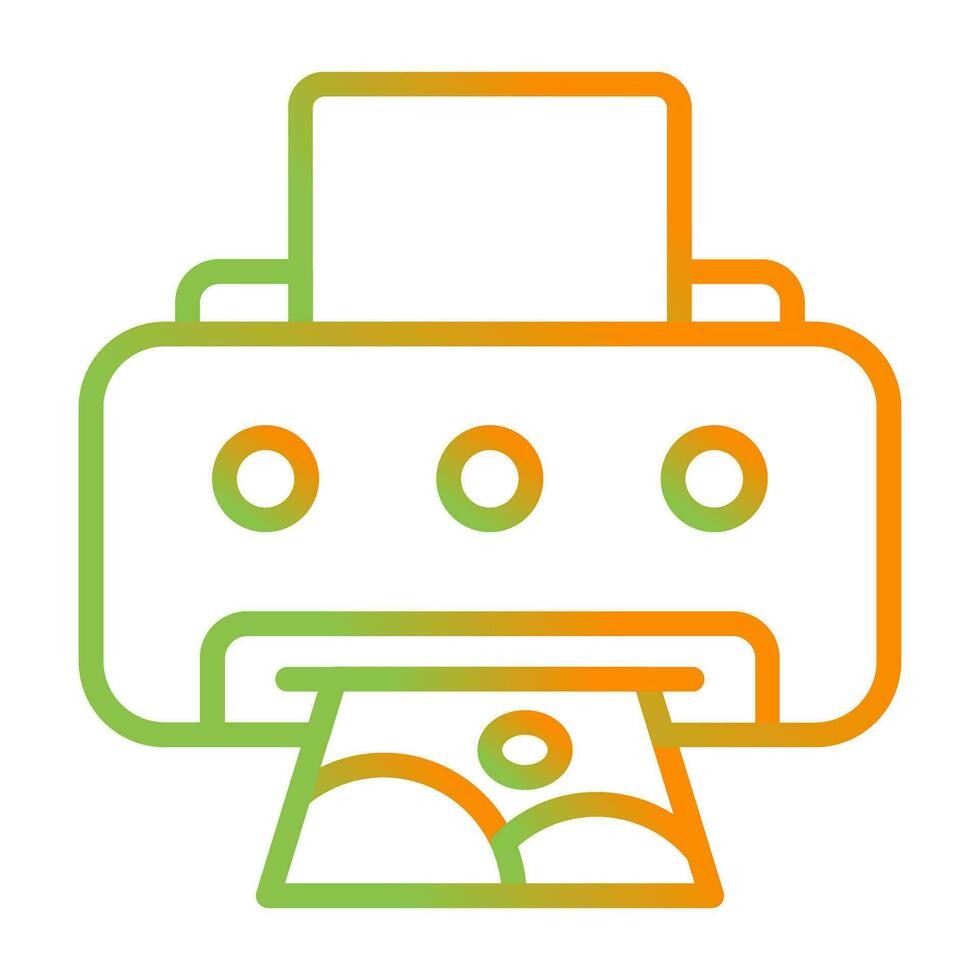Photo Printer Vector Icon