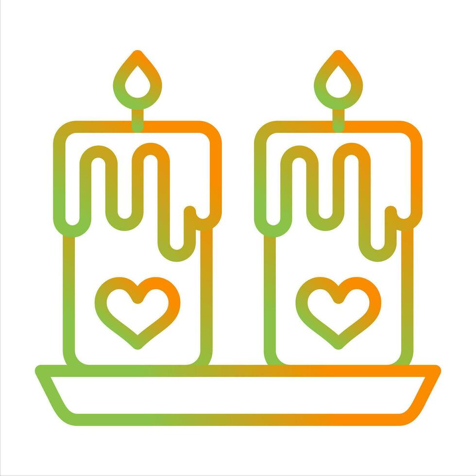 Love candles Vector Icon