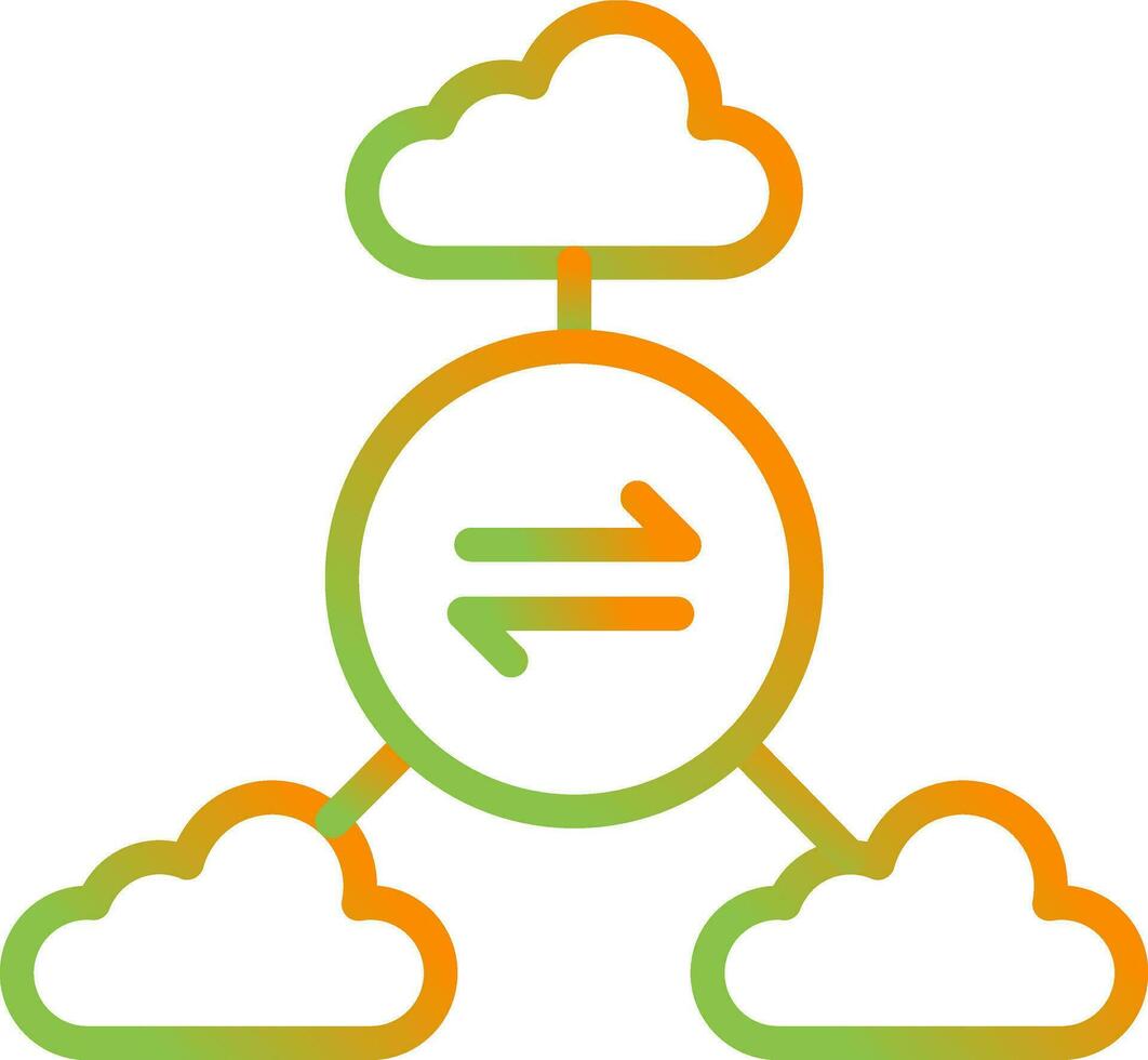 Multi-Cloud Vector Icon