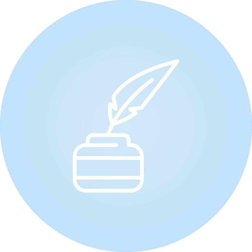 Quill pen with inkwell Vector Icon