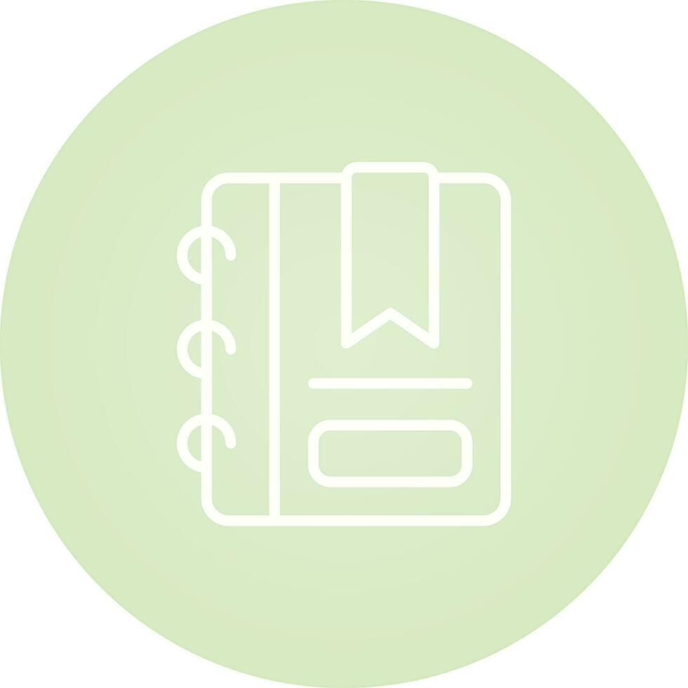 Writing pad with bookmark Vector Icon
