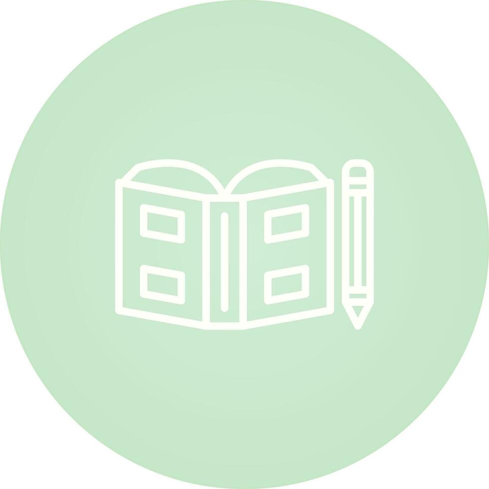 Open book with pen Vector Icon