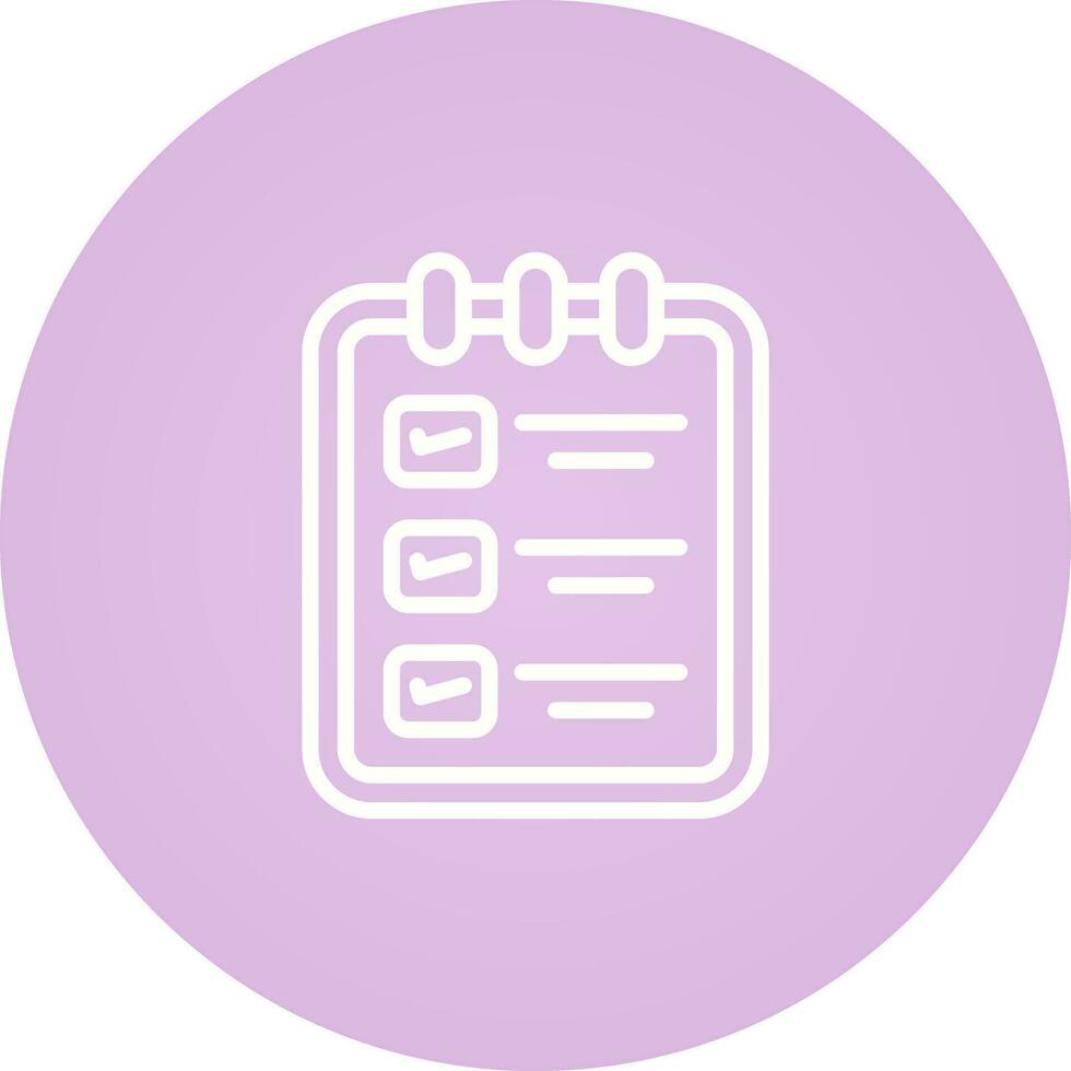 Memo pad with checklist Vector Icon