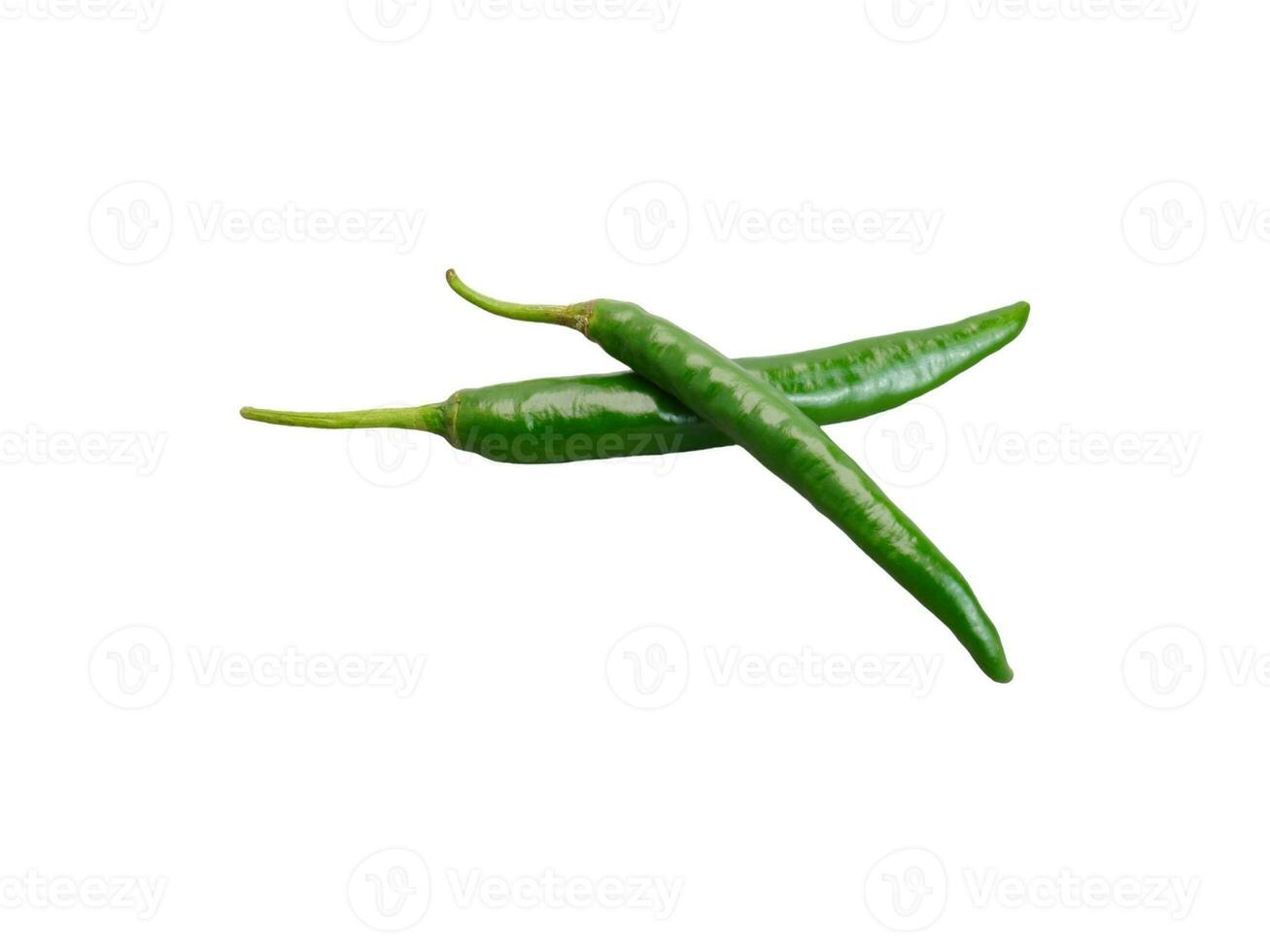 Green Chili Pepper Isolated on White Background photo