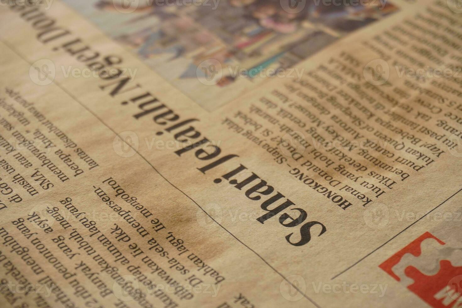 Realistic Photo of Newspaper Paper Grunge Vintage Old Aged