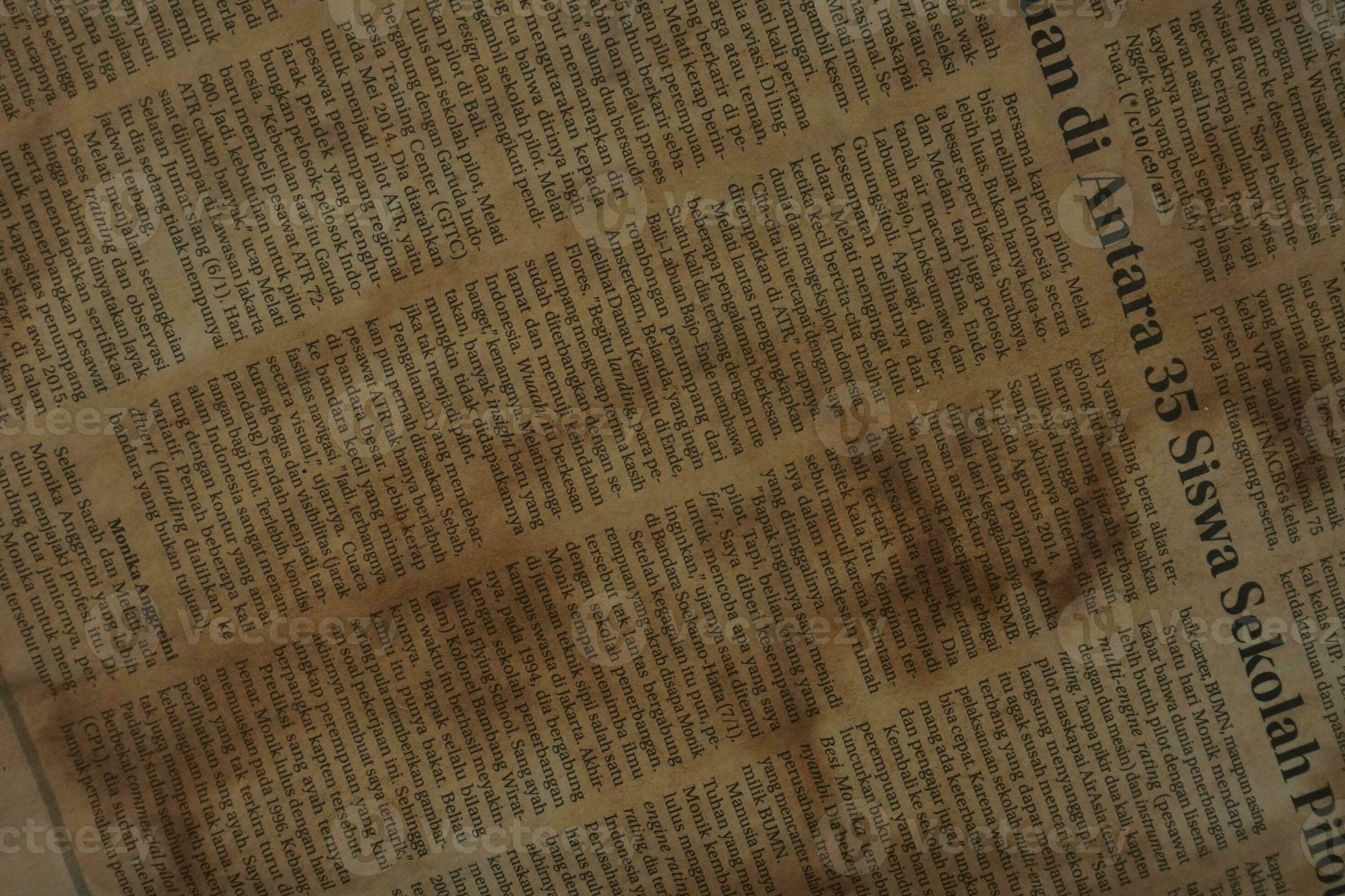 Realistic Photo of Newspaper Paper Grunge Vintage Old Aged