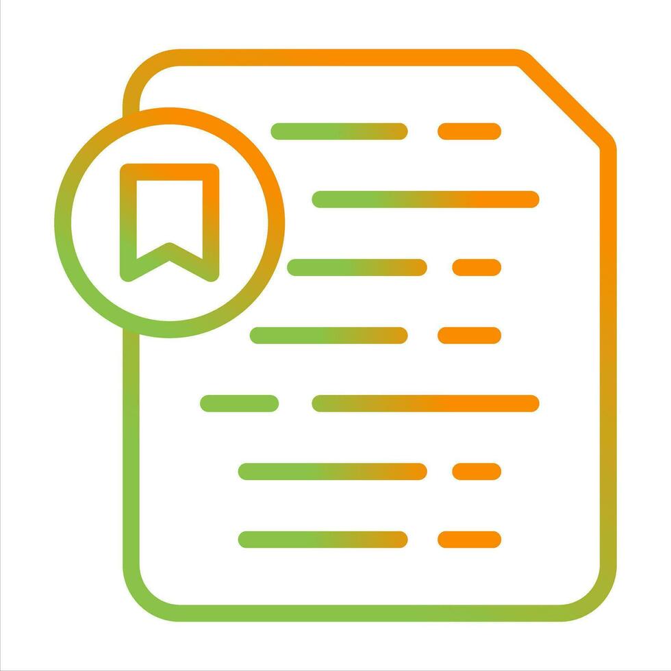 Document Insert Bookmark Vector Icon