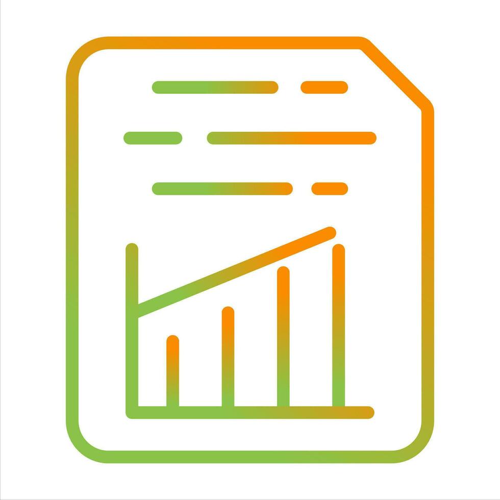 Document Insert Graph Vector Icon