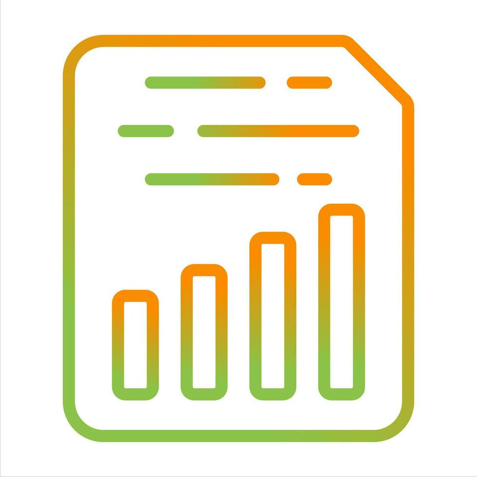 Document Insert Chart Vector Icon