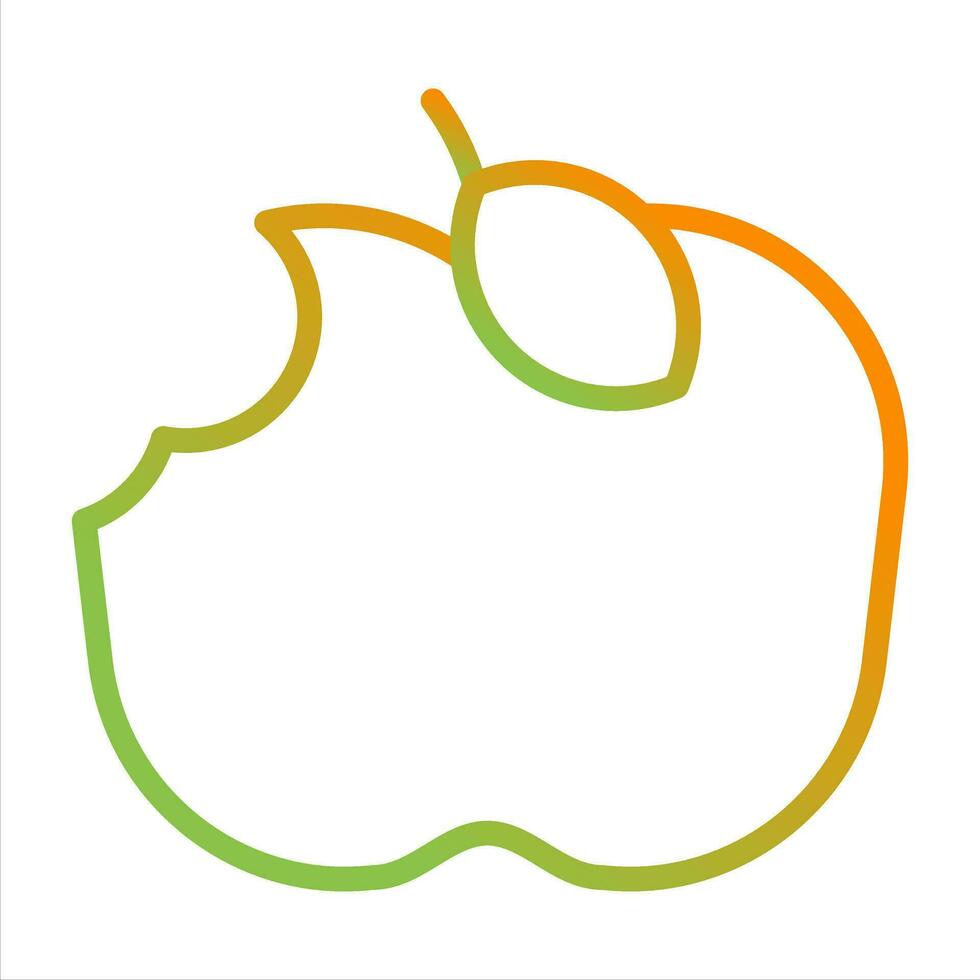 Apple Eaten Vector Icon