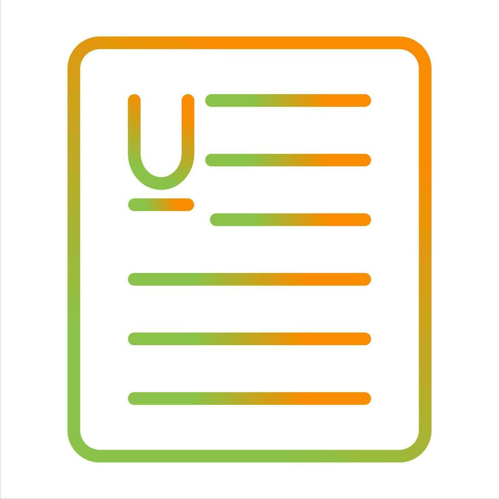 Document Underline Vector Icon