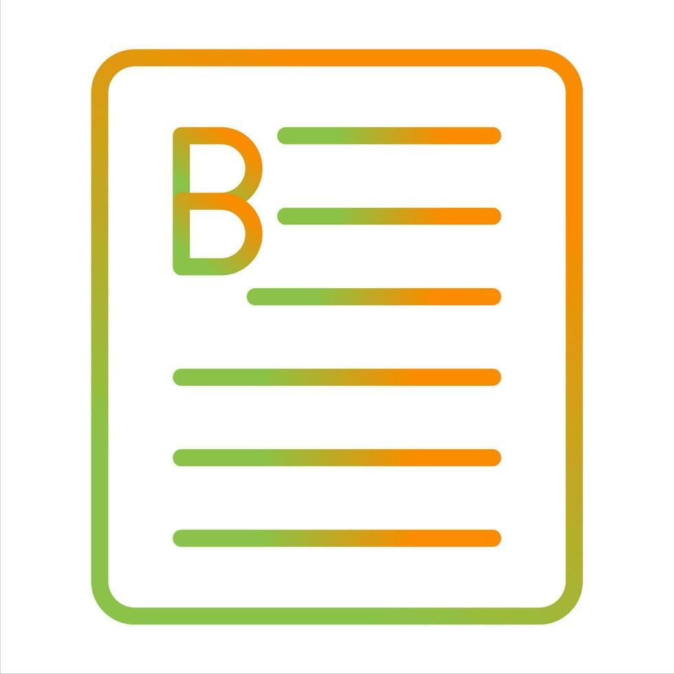 Document Bold Vector Icon