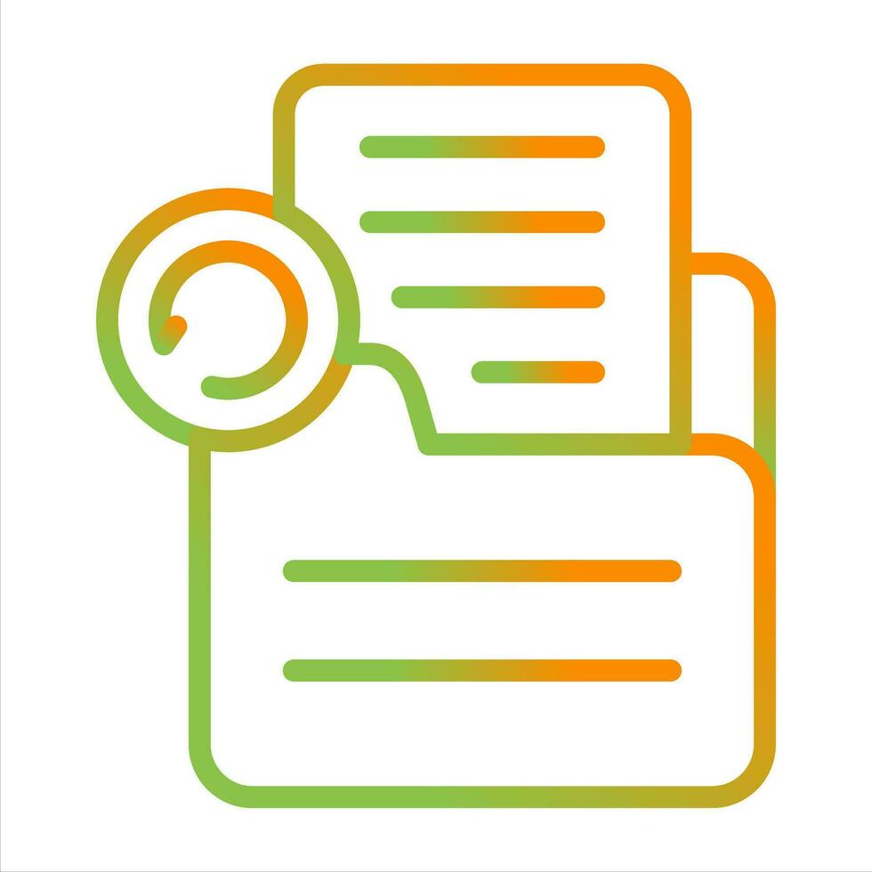Document Undo Vector Icon