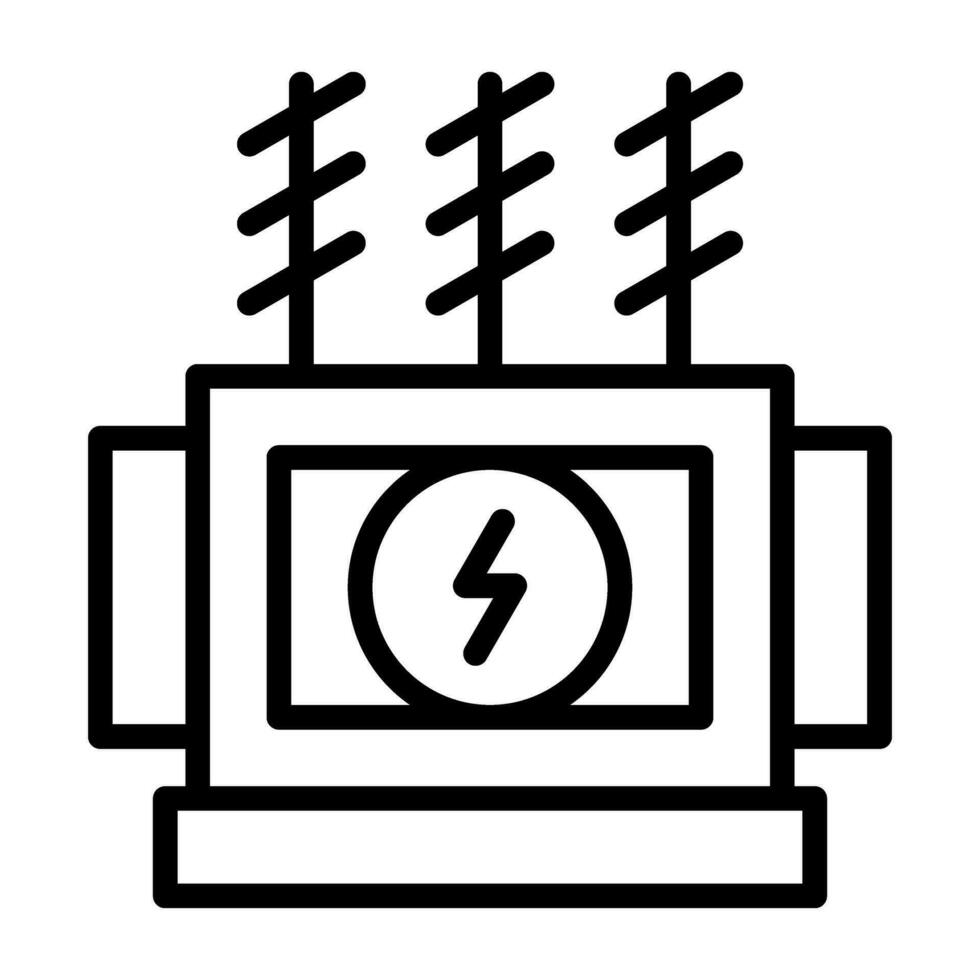 Power Transformer Vector Icon