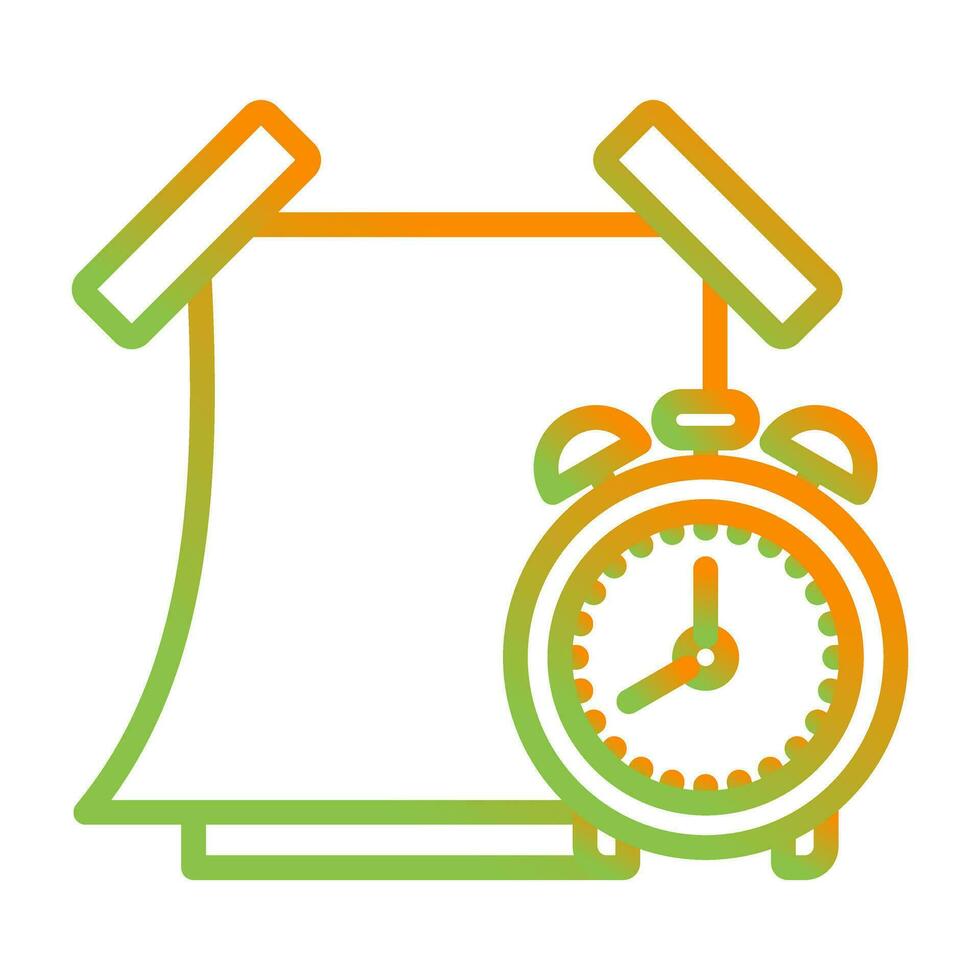 Sticky note with alarm clo Vector Icon