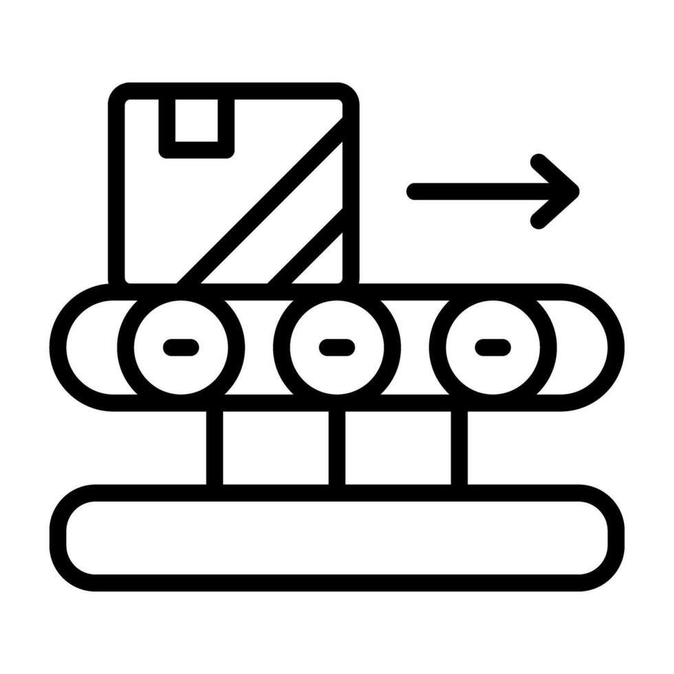 icono de vector de cinta transportadora