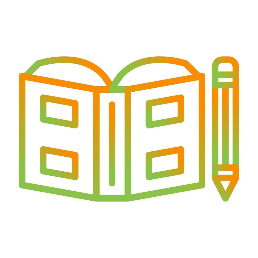 Open book with pen Vector Icon