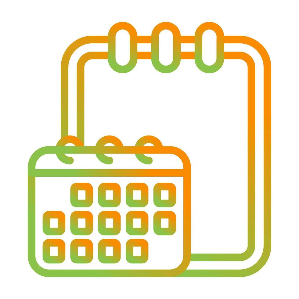 Memo pad with calendar Vector Icon