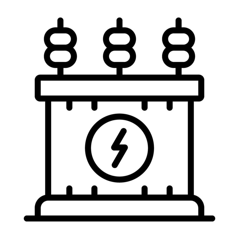 Power Transformer Vector Icon