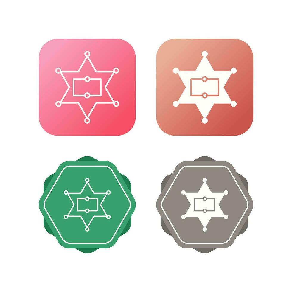 Sherrif Badge Vector Icon