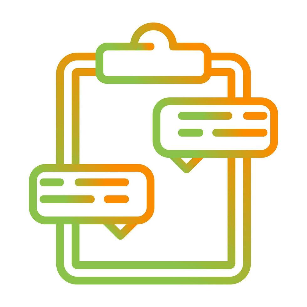 Clipboard with speech bubb Vector Icon