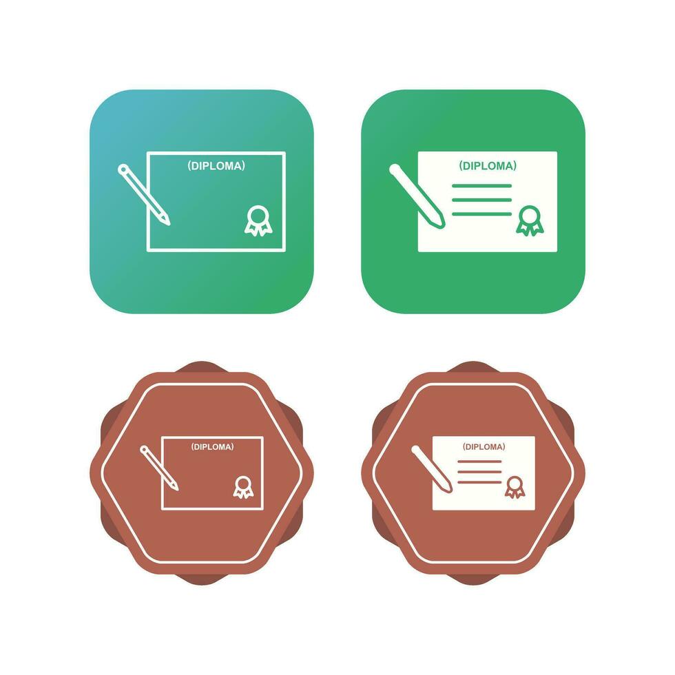 Diploma Vector Icon