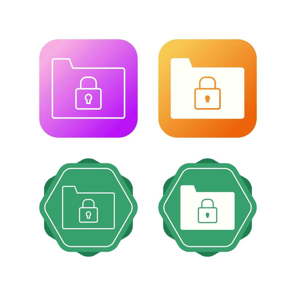 Secure Folder Vector Icon