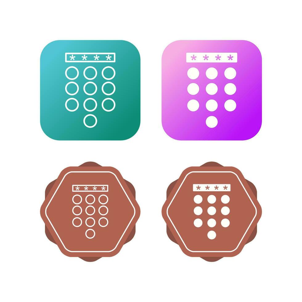 Passcode Lock Vector Icon