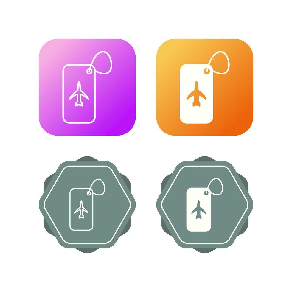 Luggage Tag Vector Icon