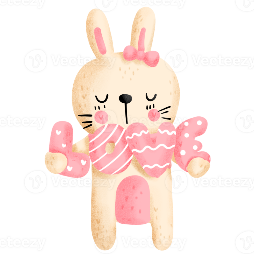 cute rabbit watercolor png