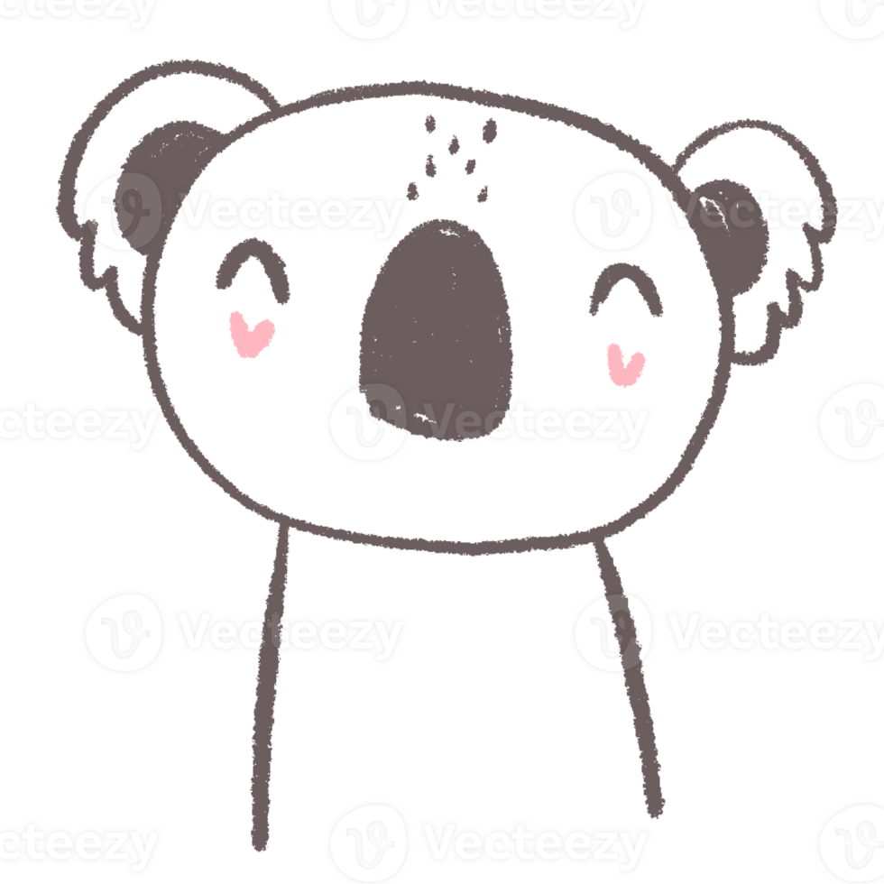 cute koala outline png