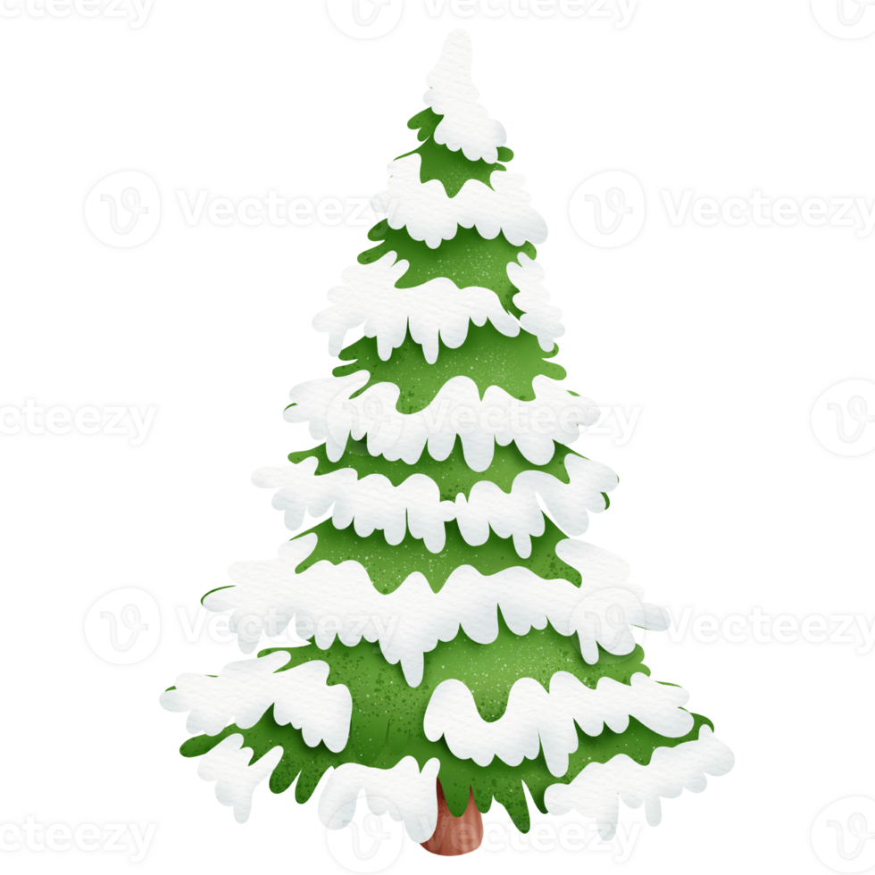 Christmas tree with snow 26477419 PNG