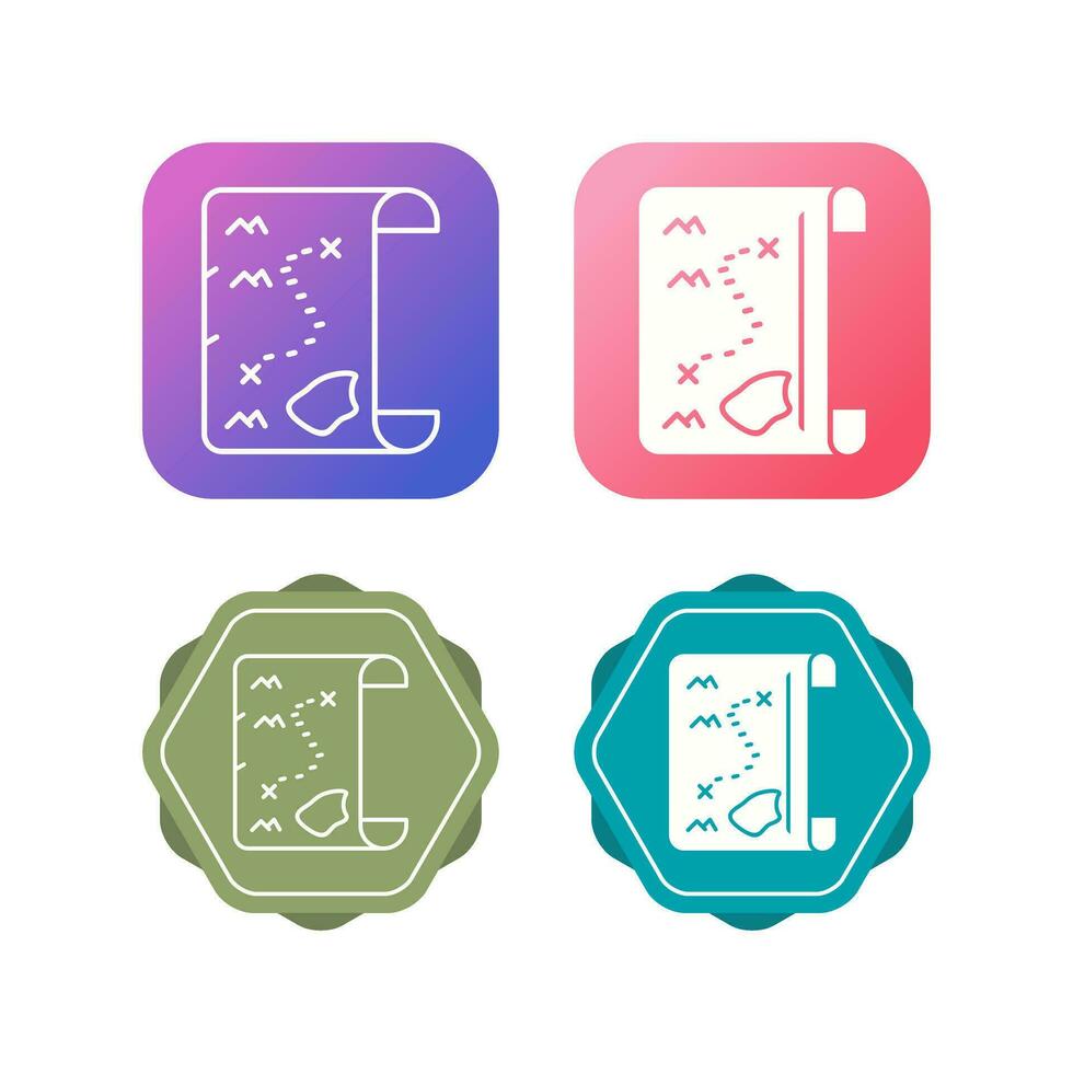 Pirate Map Vector Icon