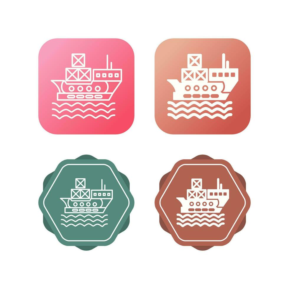 Delivery via Shipping Vector Icon