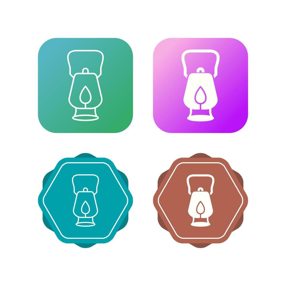 Oil Lamp Vector Icon