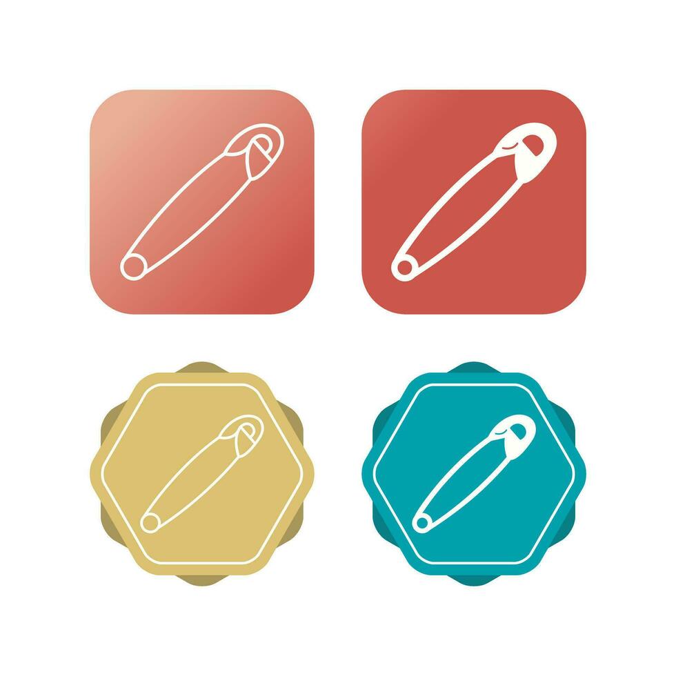 Safety Pin Vector Icon