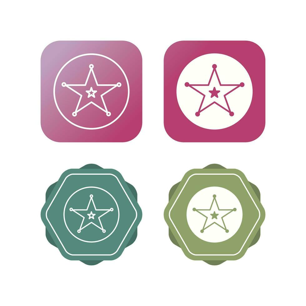 Sheriff Badge Vector Icon