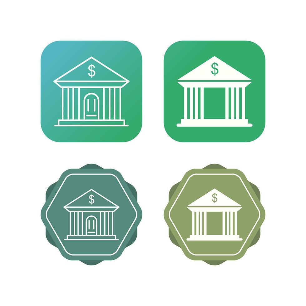 Bank Building Vector Icon