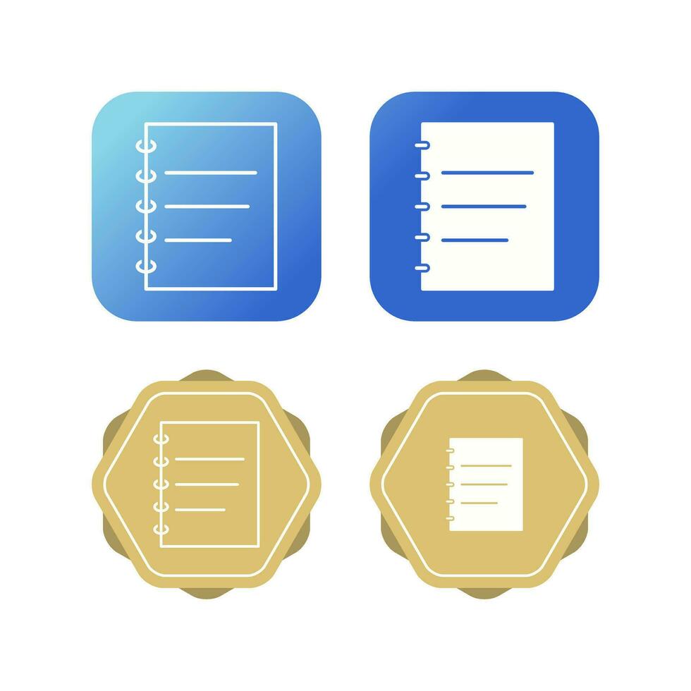 Notepad Vector Icon