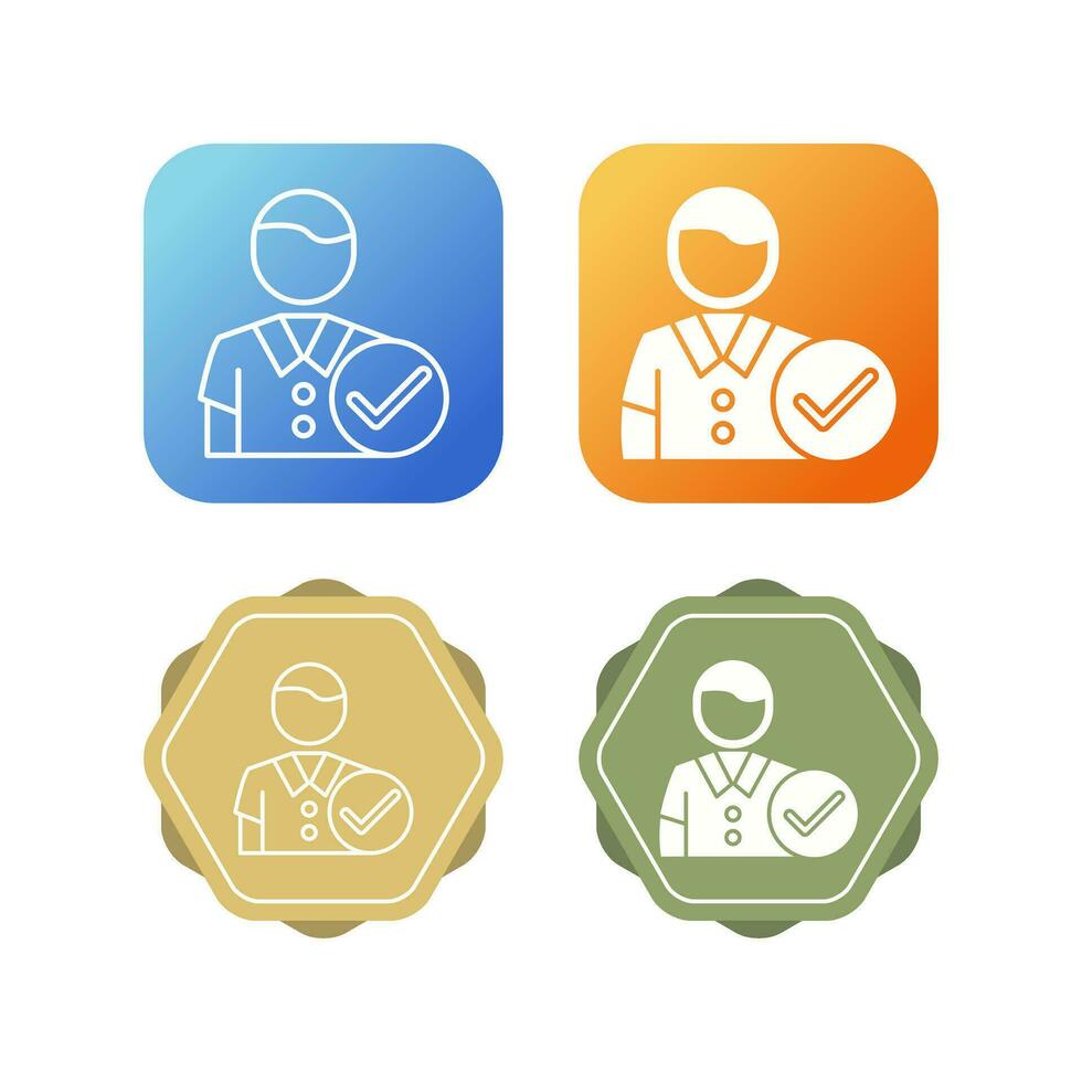 Man Accept Vector Icon