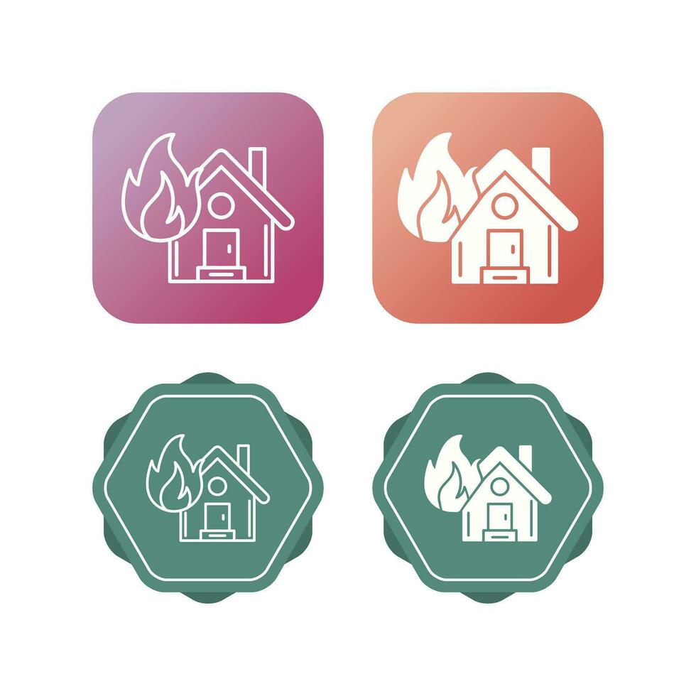 House On Fire Vector Icon