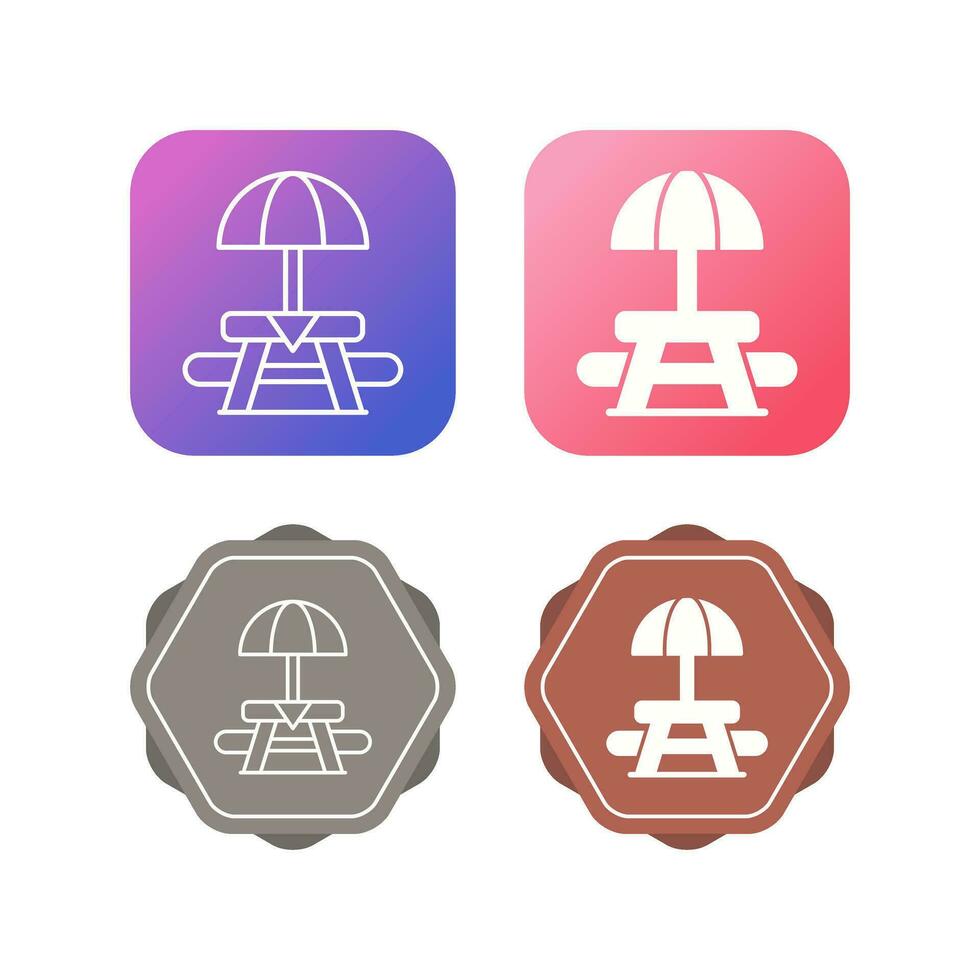Picnic Table Vector Icon