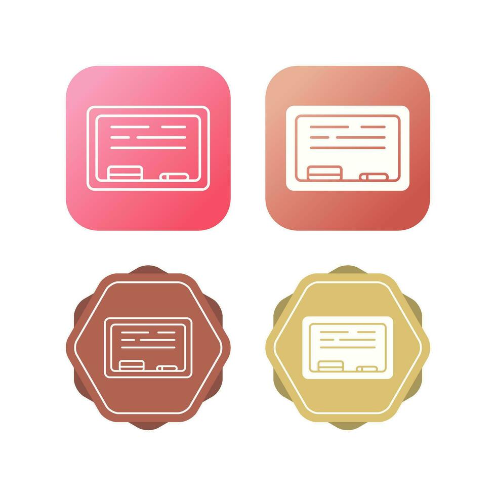 White Board Vector Icon