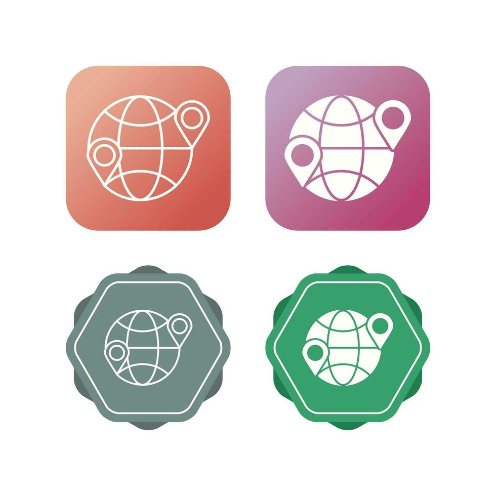 Globe Location Vector Icon